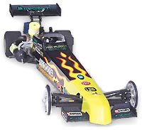 Megatech - MTC7810 - Dark Thunder Nitro RC Dragster Car - Black & Yellow - 30 in.