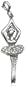Sterling Silver Diamond Ballerina Charm (1/10 cttw)