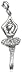 Sterling Silver 1/10 cttw Diamond Ballerina Charm