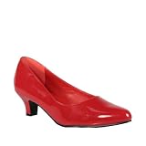 2 Inch Cute Kitten Heel Women's Classic Pump Shoes Red Patent