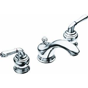 Moen Monticello CA84240 Two-Handle Low Arc Bathroom Faucet - Chrome