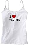 I LOVE MEMPHIS - City Series - White Women's / Girls Camisole (Girlie / Babydoll)