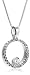14k White Gold Circle Pendant (1/4 cttw, H-I Color, I1-I2 Clarity)