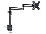 3 Way Adjustable Tilting Desk Mount Bracket for LCD(Max 33Lbs, 10~25inch)- Black