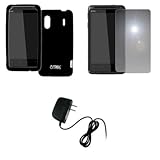 EMPIRE Black Silicone Skin Case Cover + Mirror Screen Protector + Home Wall ....