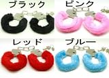 ファー付き手錠　拘束 　レッド