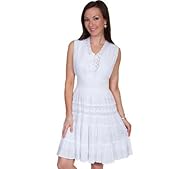 Cotton Sleeveless    Dress With Rhinestones and Pearls