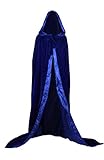 AngelWardrobe Halloween Hooded Cloak MEDIEVAL Various Colors Wedding Cape SCA Blue-Blue XXXL