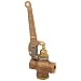 Kingston 305A Series Brass Quick Opening Flow Control Valve, Pull Lever, 3/8" NPT Female