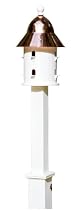 Big Sale Lazy Hill Farm Designs 42413 Bell House White Solid Cellular Vinyl with Spun Polished Copper Roof, 17-Inch by 26 3/4-Inch