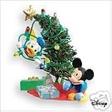Trimming the Tree Disney Mickey Mouse and Donald Duck 2007 Hallmark Ornament