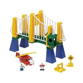 Geotrax Suspension Bridge and Helicopter [Toy] from Suspension Sets