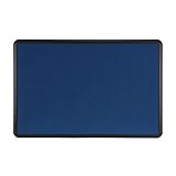Bulletin Board w/ Tackable Fabric Surface, 3Aex2Ae, Blue/Black Frame CEBF2436BE