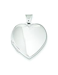 Sterling Silver Heart Locket Charm Jewelry 28mm