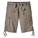 Dickies Women's Ripstop Drawstring Cargo Short, Gray, 12