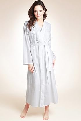 Per Una Pure Cotton Dobby Wrap Dressing Gown
