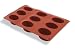 Paderno Professional Silicone 12-Oval Mould, Brick Red