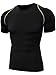 Neleus Men's Running Compression Shirts,5013,3 Pack,Black,XL,EU 2XL