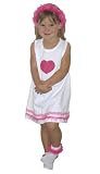 Sleeveless A-Line Heart Dress with Hot Pink Trim