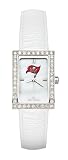 Tampa Bay Buccaneers Ladies Allure Watch White Leather Strap
