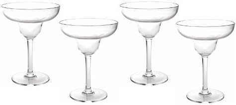 (Set of 4) 11 Oz. Crystal Clear Polycarbonate Margarita Glass (6") *Break Resistant*