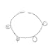 14K White Gold 1/4 ct. Diamond Charm Bracelet