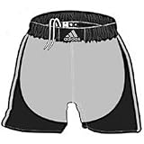 Adidas Boxing Shorts (Size: Large) (Colour: Silver / Black )