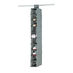WENKO 4372040100 Multiorganizer Libert� - 10 F�cher, atmungsaktives Vlies, 30 x 122 x 15 cm, grau