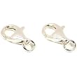 2 Lobster Claw Chain Bracelet Clasp Sterling Silver 13mm