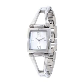 Guess - W85081L1 - Time Square - Montre Femme - Quartz Analogique - Cadran Argent - Bracelet Acier Argent