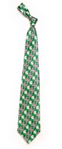 Michigan State Spartans Pattern 1 All Silk Adult Tie From Eagle Wings