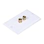 GLS Audio 2 Post Binding Banana Plug Wall Plate White (2 Posts for 1 Speaker.)