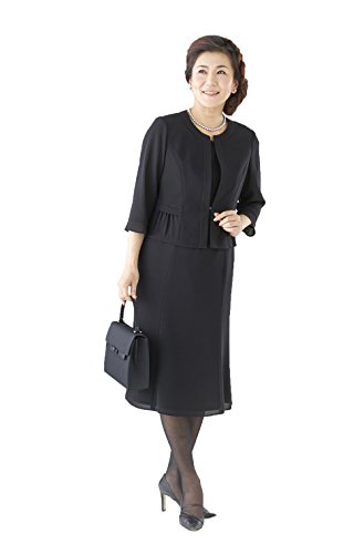 (モノワール) MONOIR 喪服 レディース 礼服 夏 夏用 大きいサイズ ウォッシャブル 前開き 授乳 ブラックフォーマル ワンピース 02J42226