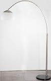 Lite Source LS-81322PS FRO Impressionate Arch Lamp - Marble Base And Polished Steel with Frosted Glass Shade