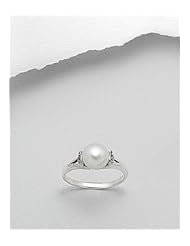 Fresh Water Pearls Ring In 92.5 Sterling Silver