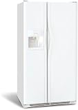 Frigidaire FRS3HR5JW 22.6 cu. ft. Side-by-Side Refrigerator with 3 Glass Shelves, 1 Humidity Control and External 4 Button Ice/Water Dispenser: White
