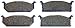 Wagner H17235 Rear Drum Brake Hardware Kit