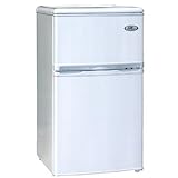 Sunpentown RF-320W 3-1/5-Cubic-Foot Double-Door Refrigerator, White