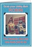 BATMAN and ROBIN - Best Man Card