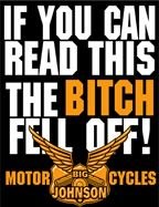 Big Johnson Bitch Fell Off Sticker
