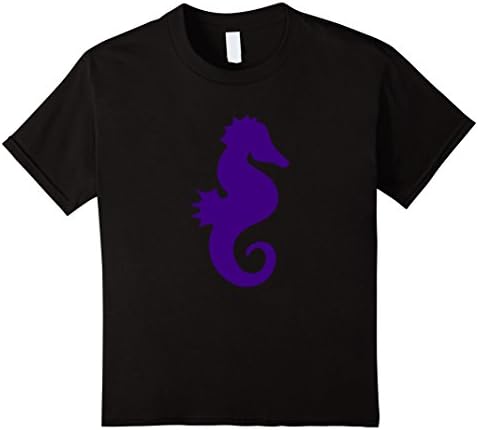 Kids Seahorse Sea Horse Emoji Marine Aquatic Ocean Fish T-Shirt 4 Black