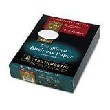 Southworth Connoisseur Collection&trade; Exceptional Business Paper, 8 1/2in. x 11in., 32 Lb., White, Box Of 250