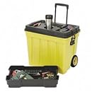Continental Manufacturing Mobile Work Box, 23-1/2 by 15-1/2 by 20-1/4-Inch, Yellow/Black