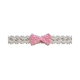 Apparel : Polka-dot Bowtie on Dainty Lace Headband