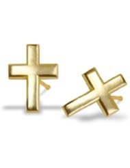 Alex Woo "Mini Additions" Cross Stud Earrings