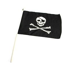 Pirate - Jolly Roger - Flag 12x18 inch Stick Flag