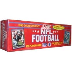 1990 Score Football Cards Unopened Factory Set (660 different cards)- Includes new rookie cards plus superstars like Joe Montana, Dan Marino, John Elway, Bo Jackson, Warren Moon, Jerry Rice, Troy Aikman, Deion Sanders, Barry Sanders, and more!!