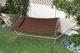 Bliss Hammocks BQH-473 Comfort Classic Poly Quilted Hammock With S Stitch Comfort Quilt - Brown