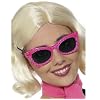 Pink glasses with black polka dots