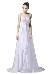One Shoulder Belted Beaded Applique Evening Dress/Wedding Dress  with a Brush/Sweep Train 